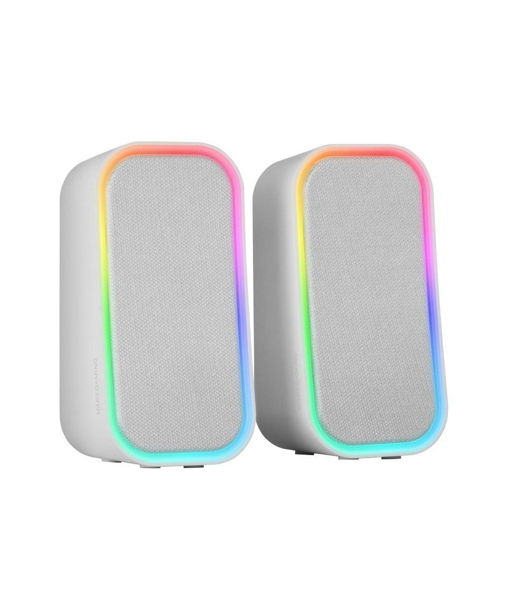 Altavoces con Bluetooth Mars Gaming MS-OM/ 20W/ 2.0 Blanco