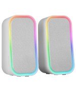 Altavoces con Bluetooth Mars Gaming MS-OM/ 20W/ 2.0 Blanco