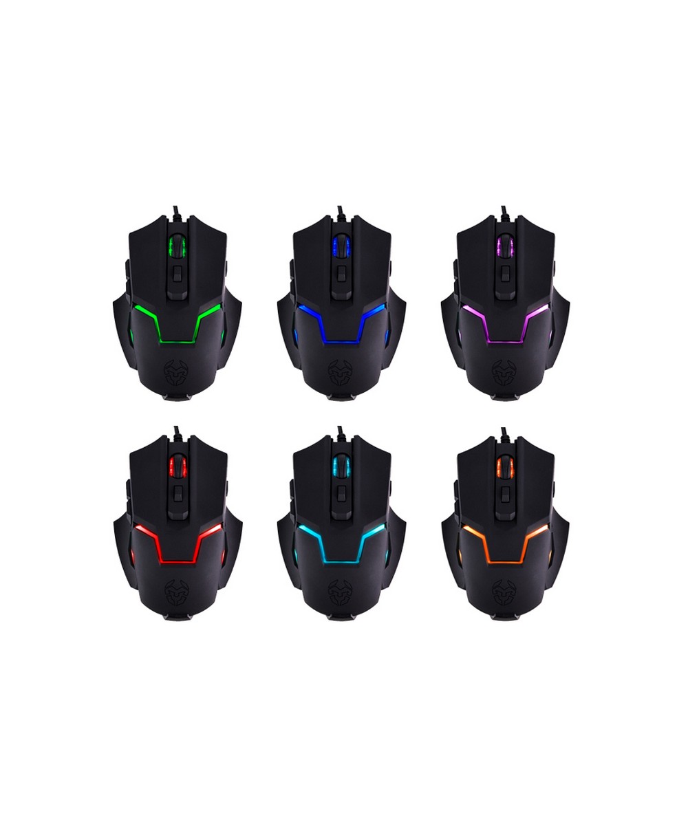 Ratón Gaming Mars Gaming MM024/ Hasta 4000 DPI/ Negro