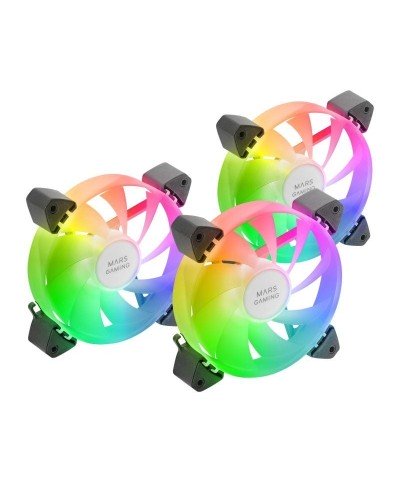 Pack 3 Ventiladores Mars Gaming MF-3A/ 12cm/ ARGB