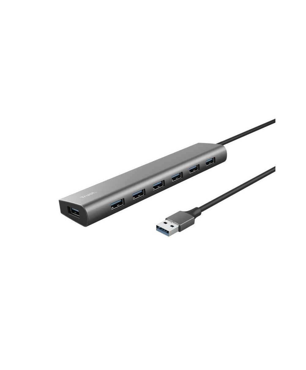 Hub USB 3.2 Gen1 Trust Halyx/ 7xUSB/ 1xUSB-C