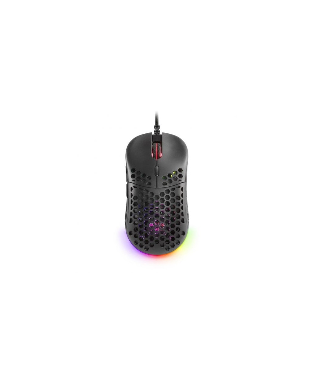 Ratón Mars Gaming MM55 Negro RGB 12800 DPI