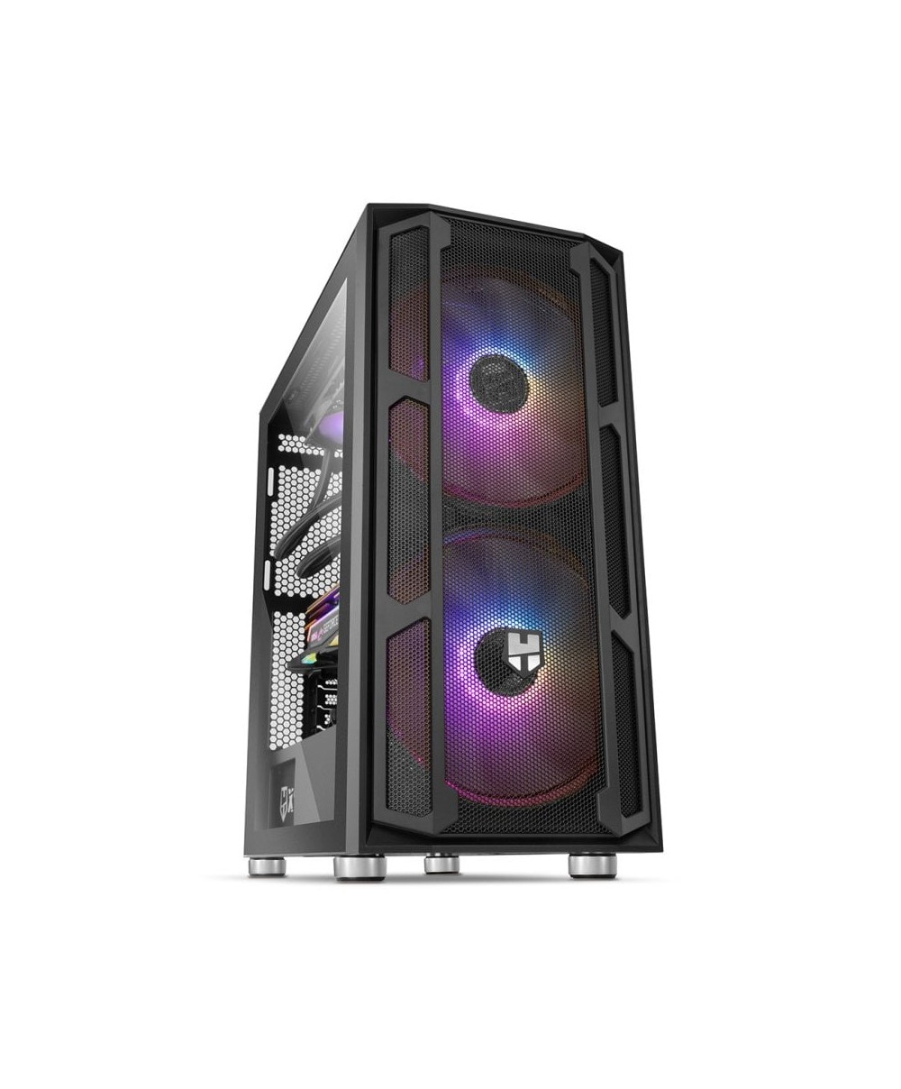 Nox Hummer Nova Cristal Templado USB 3.0 ARGB Negro