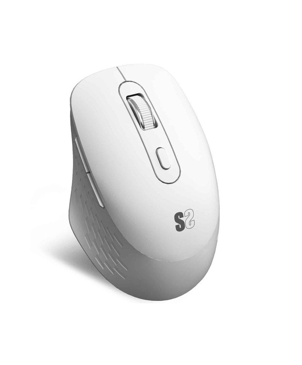Ratón Ergonómico Inalámbrico por Bluetooth/ 2.4GHz Subblim Curve Ergo Dual Battery Blanco