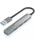 Hub USB 3.0 Aisens A106-0859/ 4xUSB/ Gris