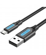 Cable USB 2.0 Vention USB Macho - MicroUSB Macho 1m Negro