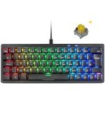 Teclado Gaming Mecánico Mars Gaming MKMINIPRO Switch Amarillo Negro 