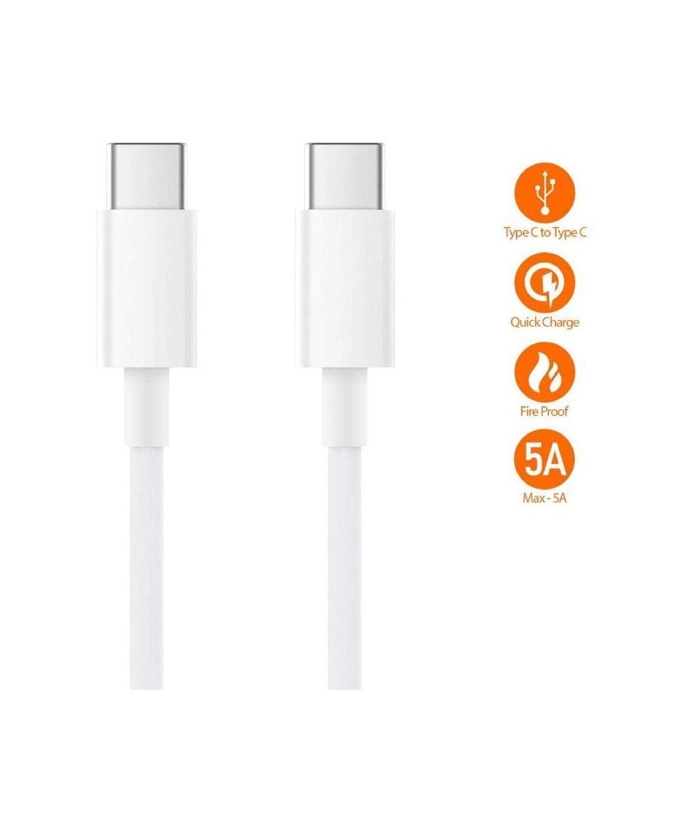 Cable USB Tipo-C a Tipo-C Macho Xiaomi 1.5m Blanco