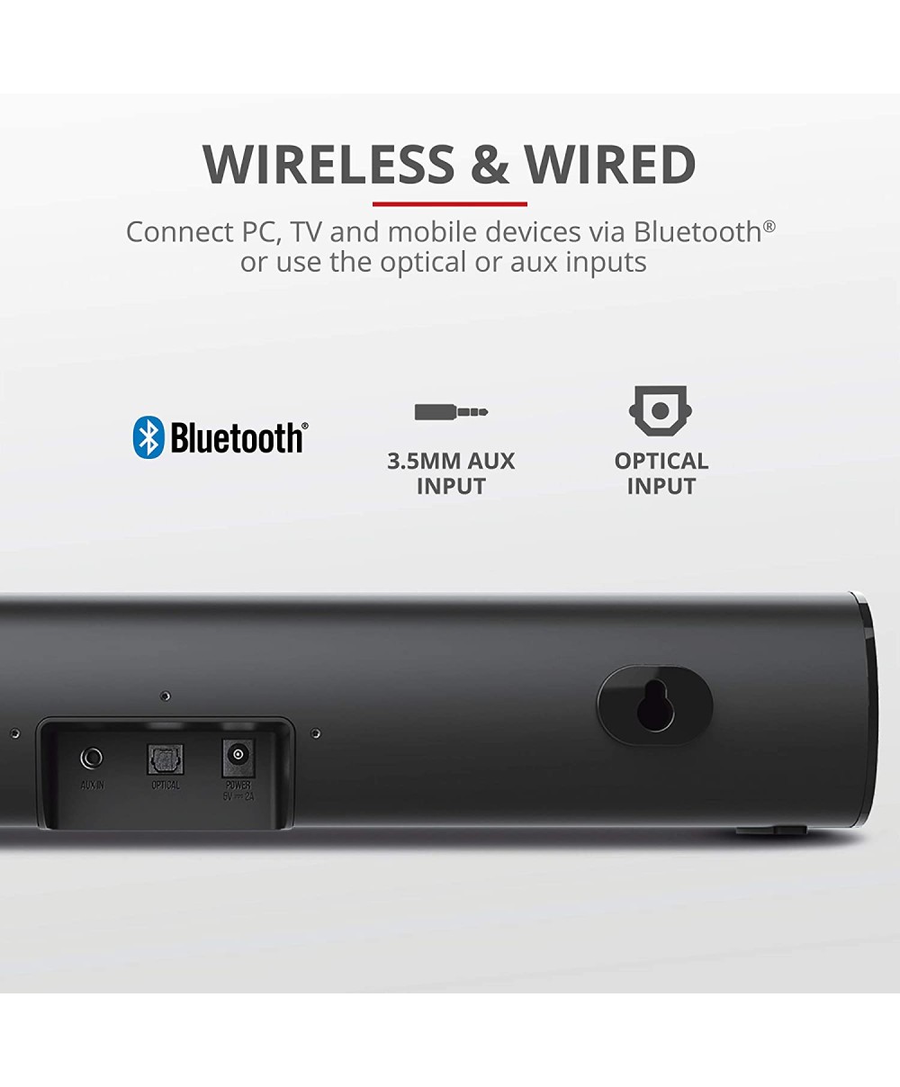 Barra de Sonido con Bluetooth Krom K-POP/ 6W/ 2.0/ Negro