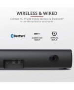 Barra de Sonido con Bluetooth Krom K-POP/ 6W/ 2.0/ Negro