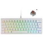 Teclado Gaming Mecánico Mars Gaming MKMINIPRO Switch Marrón Blanco