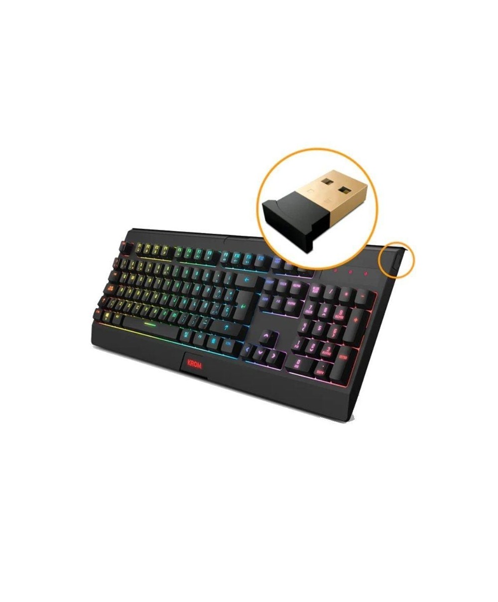 Pack Gaming Krom Kabala/ Teclado + Ratón Inalámbricos
