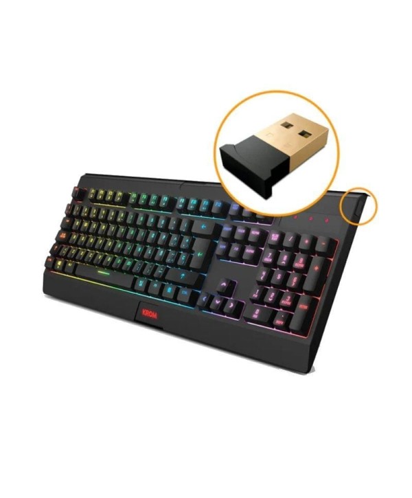 Pack Gaming Krom Kabala/ Teclado + Ratón Inalámbricos