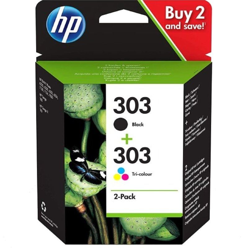 Tinta Original HP Pack 303 Color y Negro