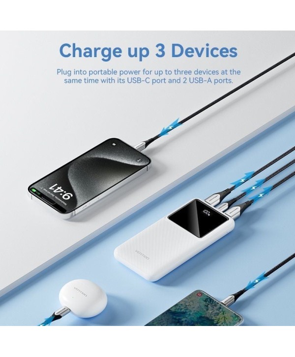 Powerbank 10000mAh Vention FHKB0/ 22.5W
