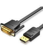 Cable Conversor Vention HAFBF/ DisplayPort Macho - DVI Macho/ 1m/ Negro