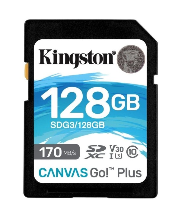 Tarjeta de Memoria Kingston CANVAS Canvas Go! Plus 128GB SD XC/ Clase 10/ 170MBs