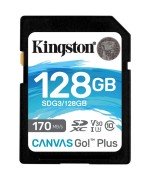 Tarjeta de Memoria Kingston CANVAS Canvas Go! Plus 128GB SD XC/ Clase 10/ 170MBs