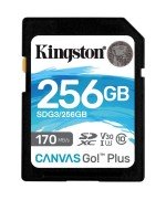 Tarjeta de Memoria Kingston CANVAS Canvas Go! Plus 256GB SD XC/ Clase 10/ 170MBs