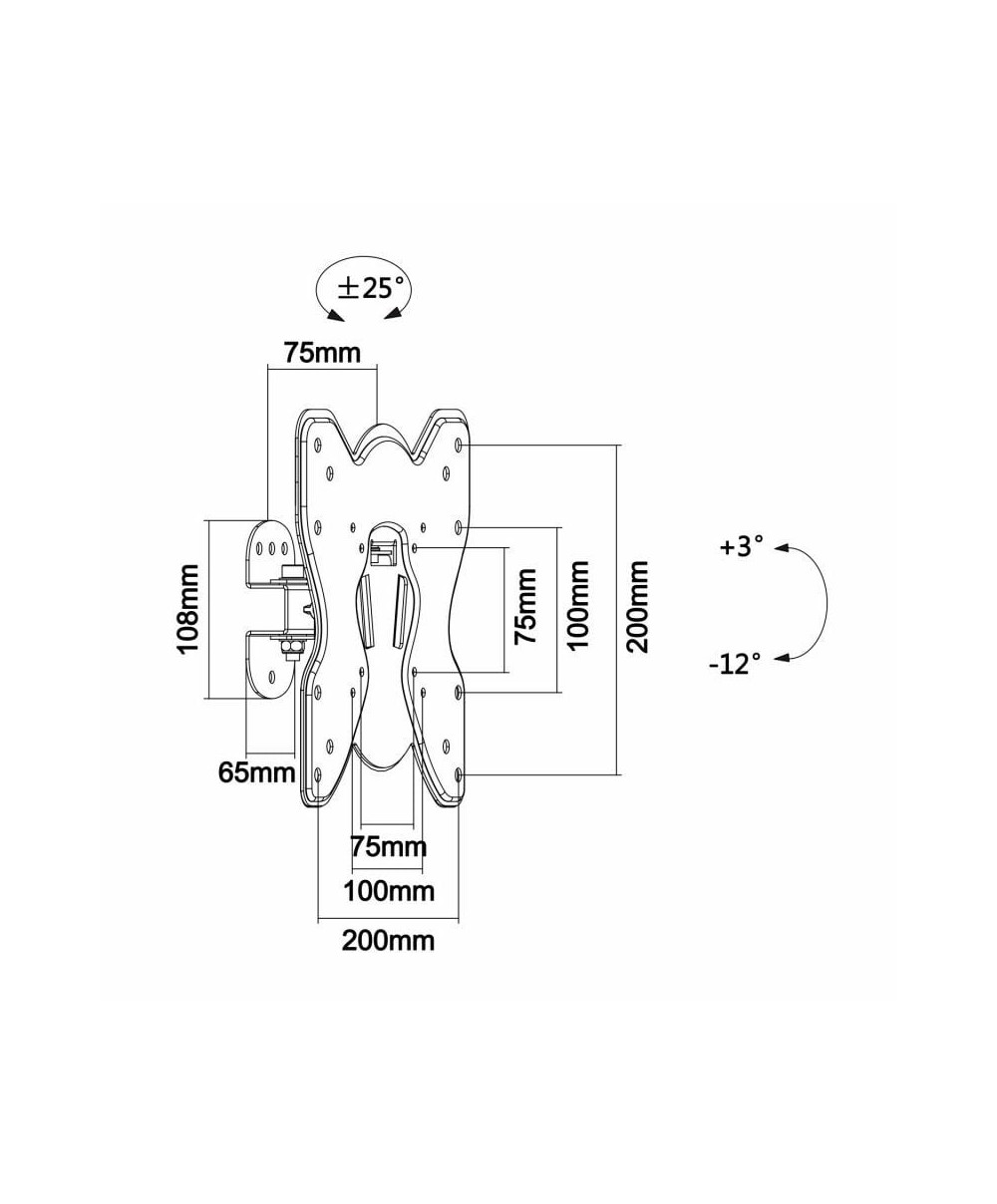 Soporte de Pared Giratorio Inclinable Aisens para TV de 23-42"/ hasta 25kg