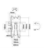 Soporte de Pared Giratorio Inclinable Aisens para TV de 23-42"/ hasta 25kg