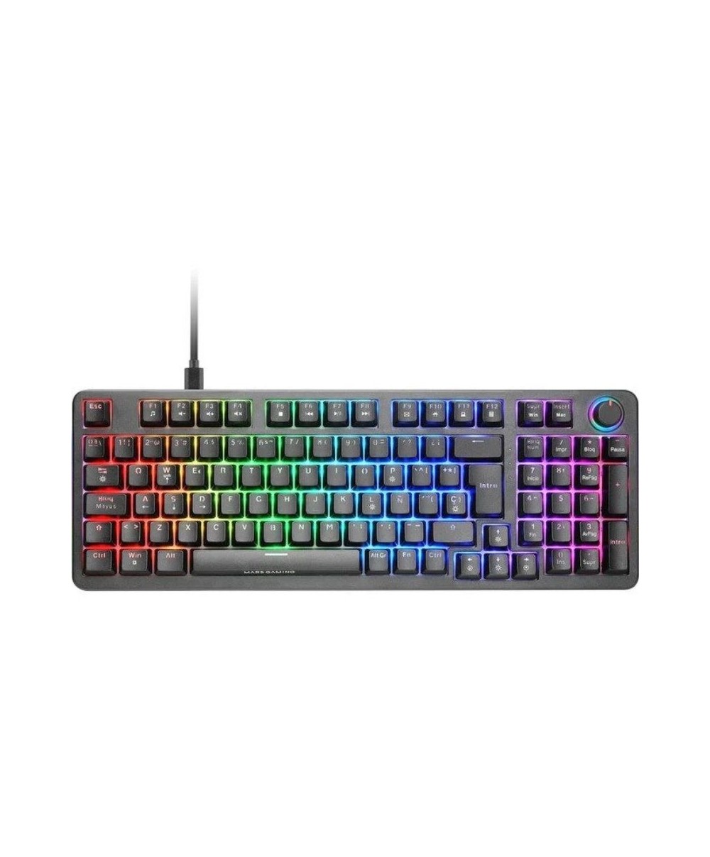 Teclado Gaming Mecánico Mars Gaming MKPROYES Switch Amarillo