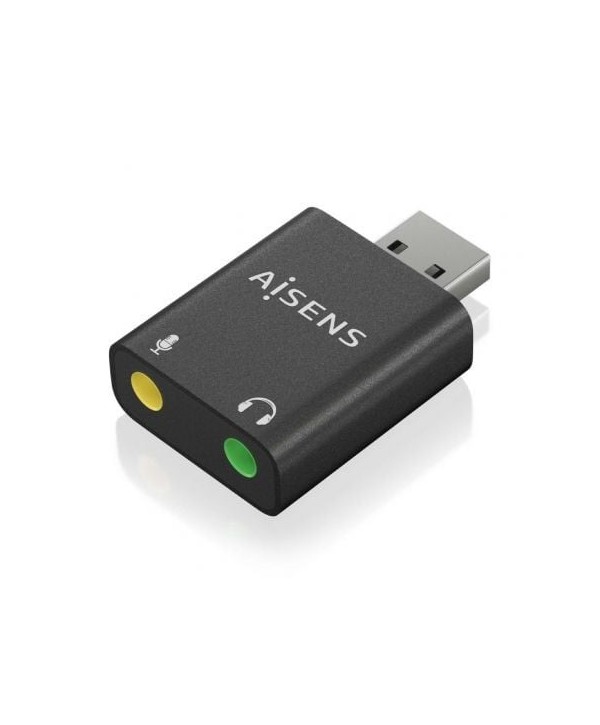 Tarjeta de Sonido Aisens USB Macho - 2x Jack 3.5 Hembra