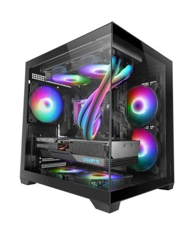 Caja Gaming Minitorre Mars Gaming MC-VIEW2/ Negra