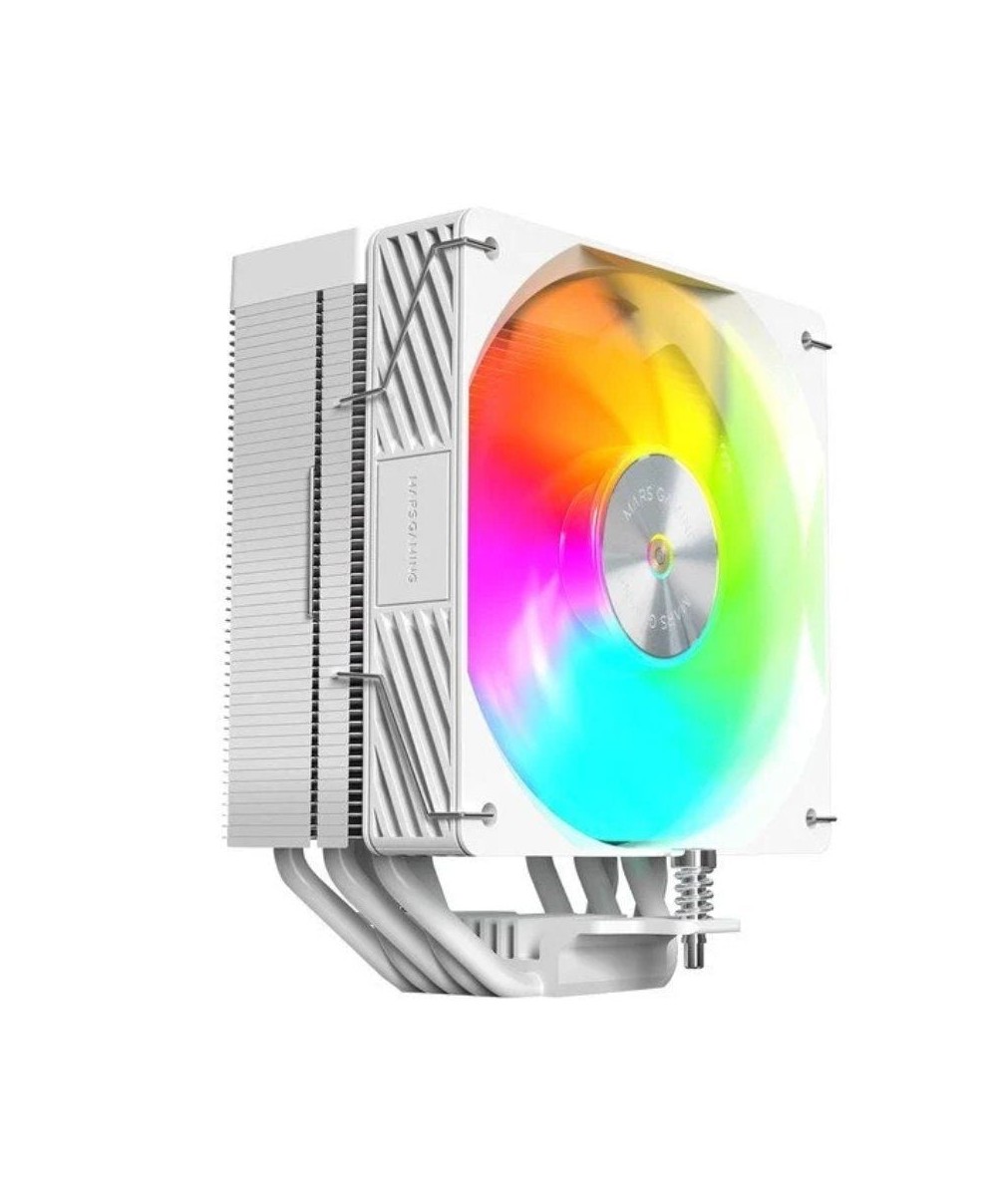 Ventilador con Disipador Mars Gaming MCPU-X5ARGB/ 12cm/ Blanco