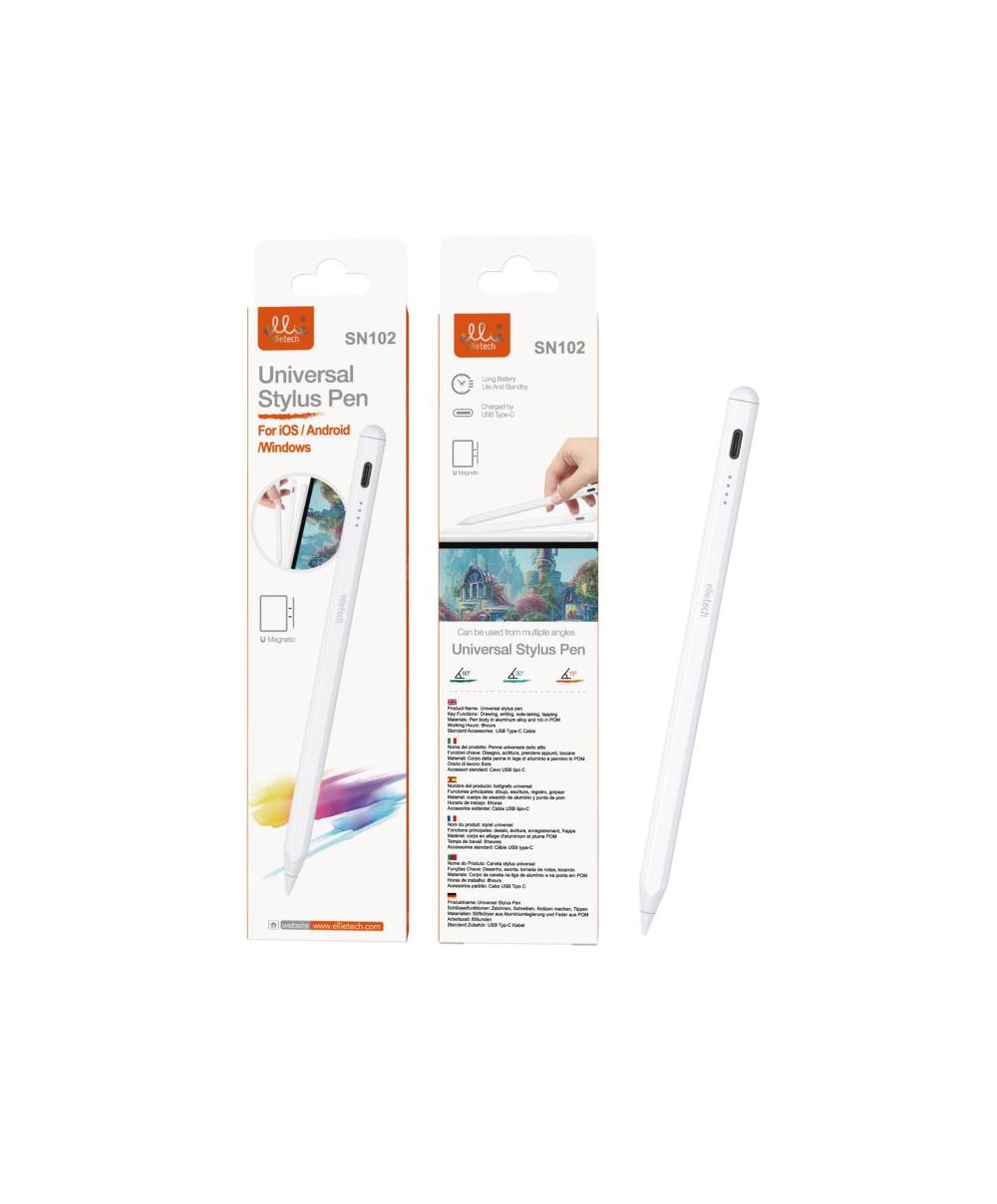 Lapiz Capacitivo Active Stylus Pen ellie SN102 Para Apple android windows Blanco