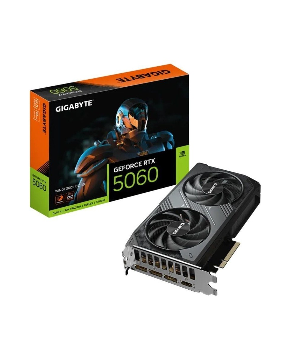 Tarjeta Gráfica Gigabyte GeForce RTX 5060 WindForce OC/ 8GB GDDR7