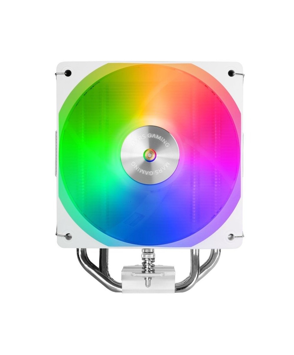 Ventilador con Disipador Mars Gaming MCPU-X4ARGB/ 12cm Blanco