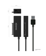 Adaptador para Discos Duros 2.5"/3.5" Aisens ASE-35A01B/ USB 3.0 - SATA/ con Alimentador