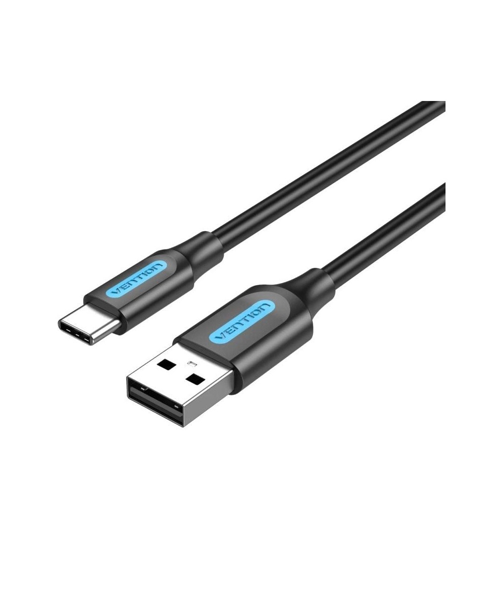 Cable USB 2.0 Tipo-C Vention COKBF/ USB Macho - USB Tipo-C Macho/ Hasta 60W/ 480Mbps/ 1m/ Gris
