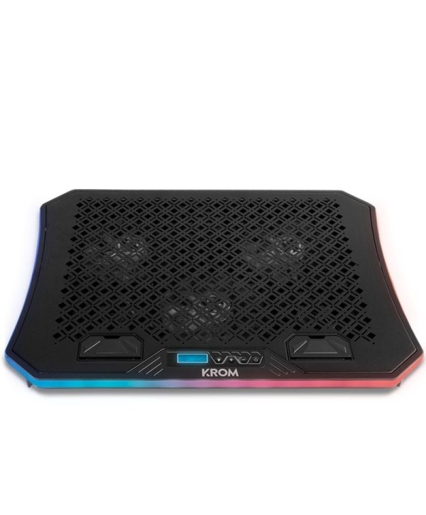 Soporte Refrigerante Krom Kooler para Portátiles hasta 19"/ Iluminación LED