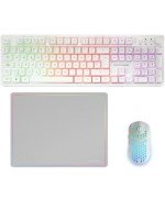Pack Gaming Mars Gaming MCPWX/ Teclado Inalámbrico + Ratón Inalámbrico + Alfombrilla