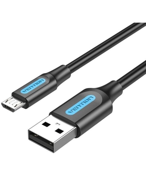 Cable USB 2.0 Vention COLBH/ USB Macho - MicroUSB Macho/ 480Mbps/ 2m/ Negro