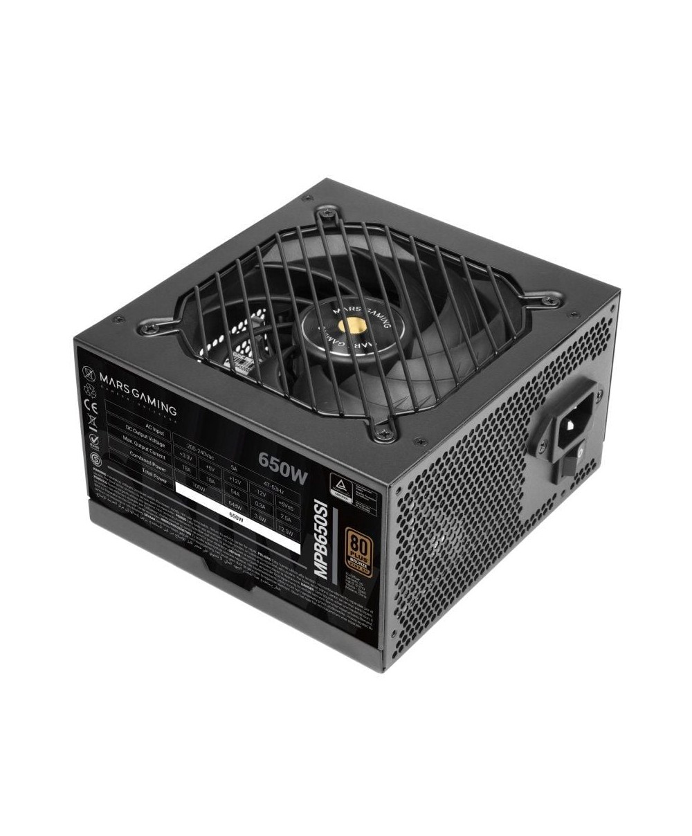 Fuente de Alimentación Mars Gaming MPB650SI/ 650W/ Ventilador 12cm/ 80 Plus Bronze