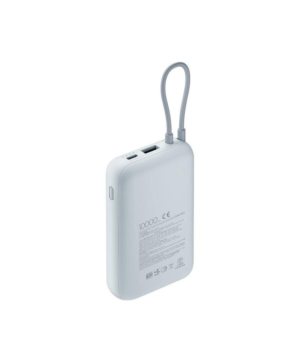 Powerbank 10000mAh Xiaomi Power Bank Integrated Cable/ 22.5W/ Azul/ Incluye Cable USB Tipo-C