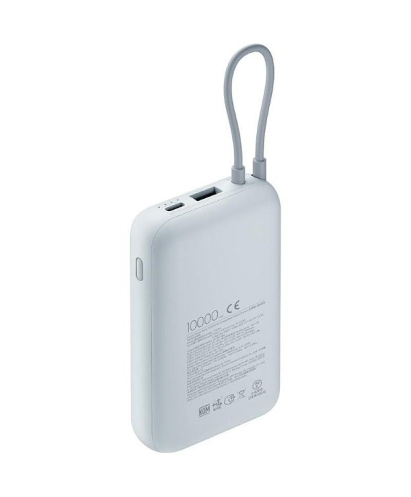 Powerbank 10000mAh Xiaomi Power Bank Integrated Cable/ 22.5W/ Azul/ Incluye Cable USB Tipo-C