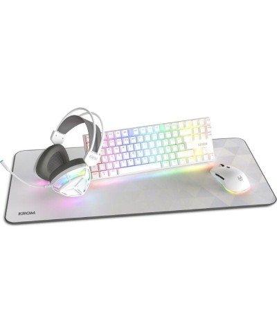 Pack Gaming Krom Klass/ Teclado RGB + Ratón Óptico RGB + Alfombrilla + Auriculares RGB