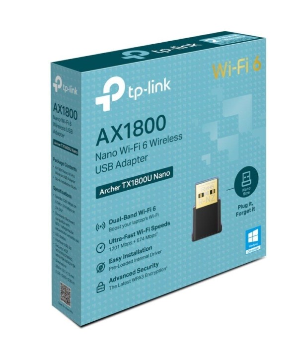 Adaptador USB - WiFi TP-Link Archer TX1800U Nano/ 1800Mbps