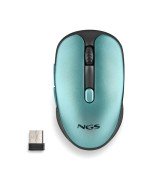 Ratón Inalámbrico NGS Evo Rust/ Batería recargable/ Hasta 1600 DPI/ Verde