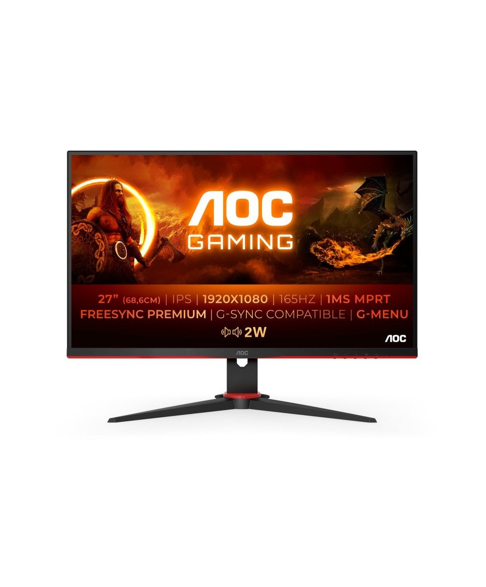 Monitor AOC 27G2SPAE/BK 27" LED IPS FullHD 165Hz FreeSync Premium/G-Sync (Reacondicionado)