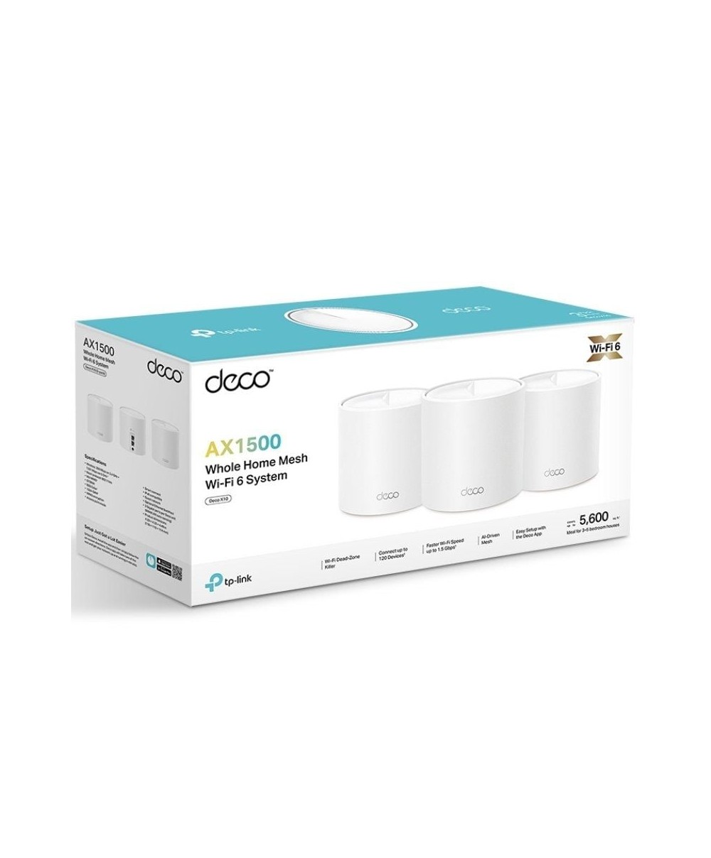 Sistema Mesh TP-Link Deco X10 1500Mbps/ 2.4GHz 5GHz/ Pack de 3