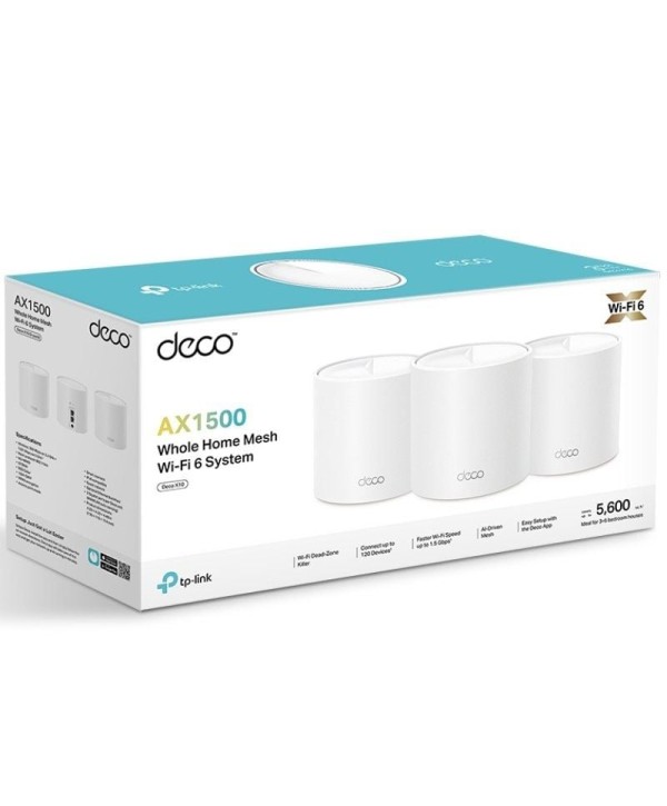 Sistema Mesh TP-Link Deco X10 1500Mbps/ 2.4GHz 5GHz/ Pack de 3