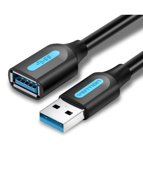 Cable Alargador USB 3.0 Vention  Macho - USB Hembra/ 5Gbps/ 2m/ Negro