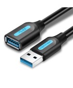 Cable Alargador USB 3.0 Vention  Macho - USB Hembra/ 5Gbps/ 2m/ Negro