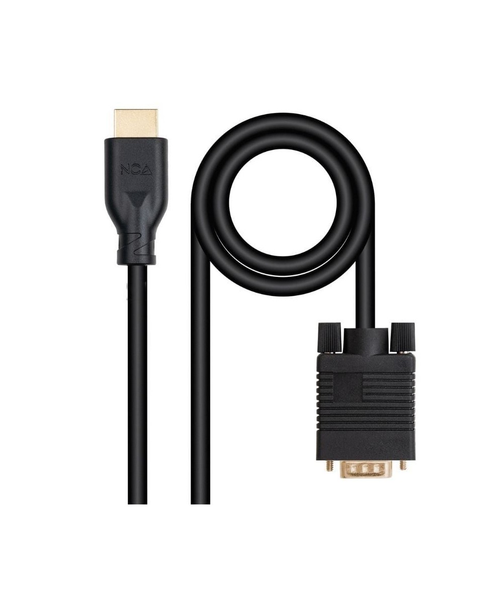Cable Conversor Nanocable 10.15.4602/ VGA Macho - HDMI 8K Macho/ 1.8m/ Negro