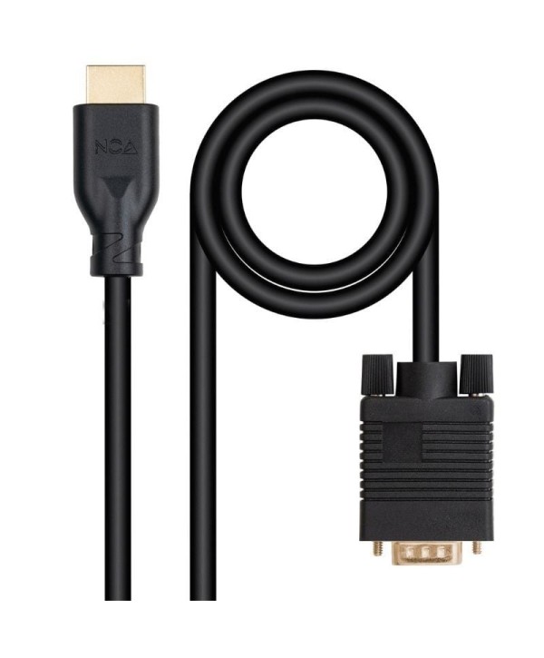 Cable Conversor Nanocable 10.15.4602/ VGA Macho - HDMI 8K Macho/ 1.8m/ Negro